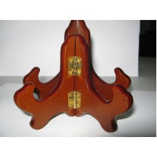 Walnut Wooden Display Easel Stand Plate Bowl Picture Frame Holder   113157418838